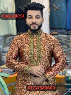 লাক্সারি কাতান পাঞ্জাবি [ HK-21 ]