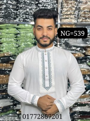 ( Code-NG-39 )  চায়না মাইক্রো কটন কাফ হাতা পাঞ্জাবি