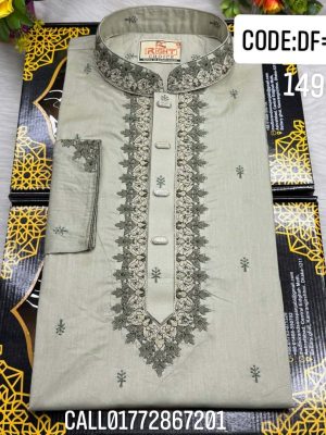 প্রিমিয়াম আদি ধুতি কটন এমব্রয়ডারি পাঞ্জাবি (CODE: 153 )