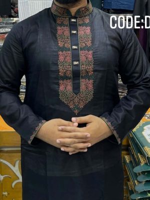 প্রিমিয়াম আদি ধুতি কটন এমব্রয়ডারি পাঞ্জাবি (CODE: 102 )