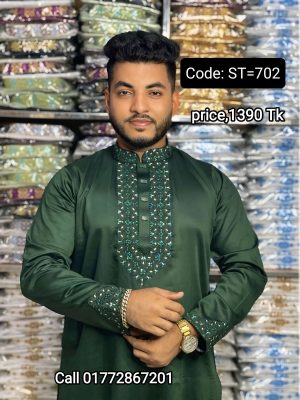 প্রিমিয়াম মাল্টি-সিকোয়েন্স এমব্রয়ডারি পাঞ্জাবি  (CODE: ST= 702)
