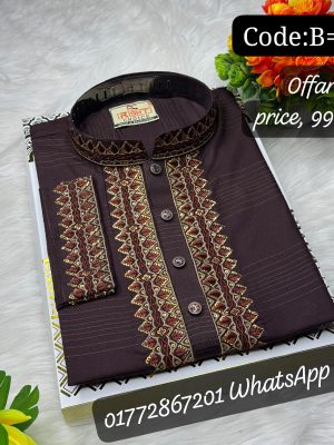 প্রিমিয়াম ব্রটেক্স কটন ফেব্রিক্স পাঞ্জাবি  (CODE: B= 80)